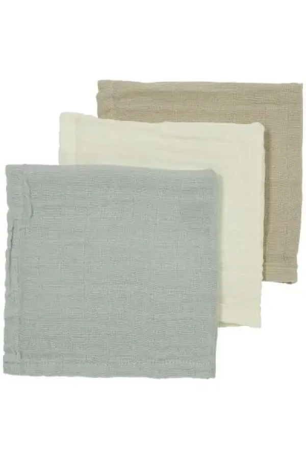Mušelínová plena-žínka 3-balení - Offwhite/light grey/sand