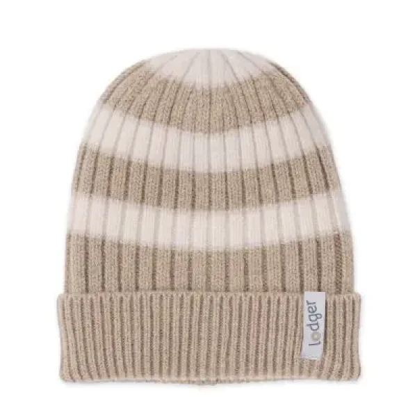 LODGER Čiapka Stripe Merino Beige 1 - 2 roky
