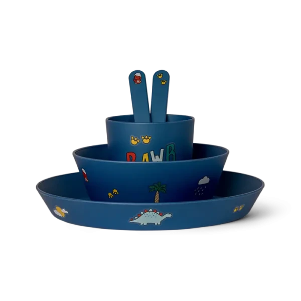 Citron Jídelní set z bio materiálu - Blue Dino