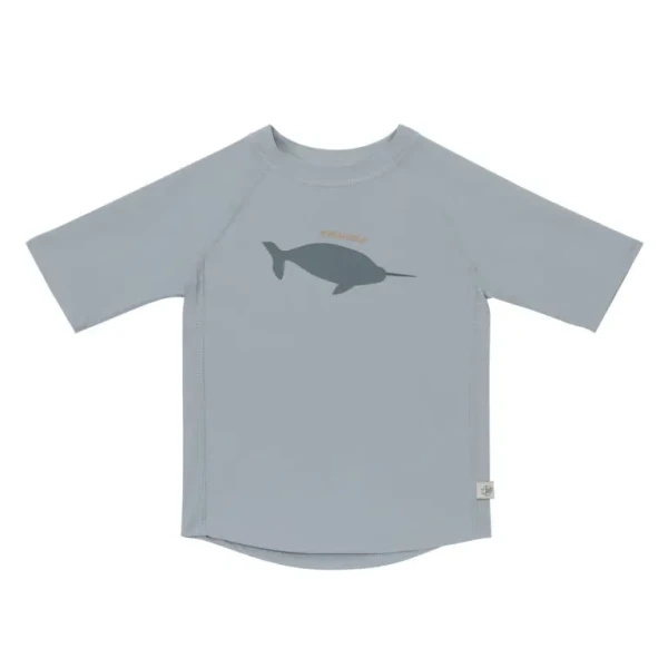 LÄSSIG Short Sleeve Rashguard 2023 whale light blue 07-12 mon.
