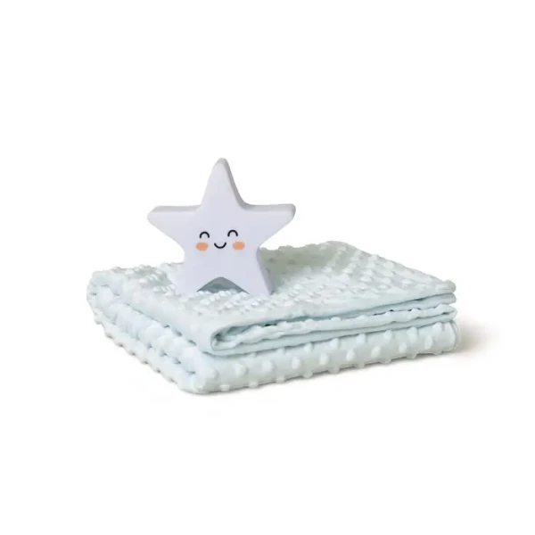 INTERBABY | SET Deka měkká  KULIČKY 80x110 + lampička HVĚZDA - zelená