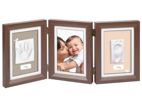 Baby Art Drevený rámček pre odtlačok My Baby Touch Double Brown