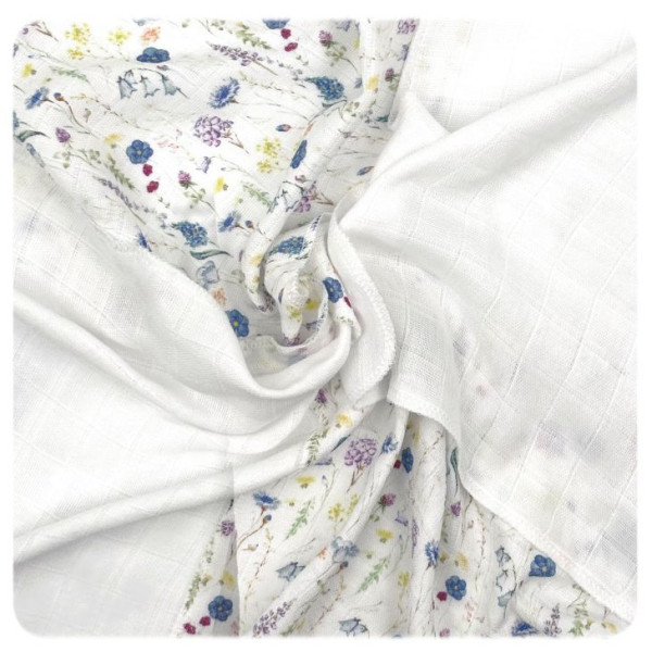 XKKO BMB Bambusové ubrousky 30x30 Digi - Blue Wildflowers MIX