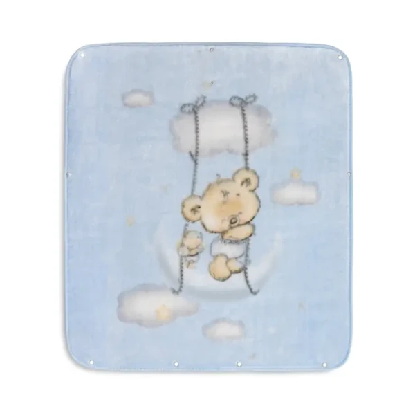 INTERBABY | Deka MEDVÍDEK 80x90 - MODRÁ