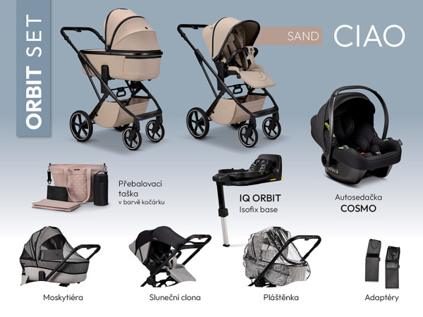 MOON Kombinovaný kočík CIAO ORBIT set - Sand