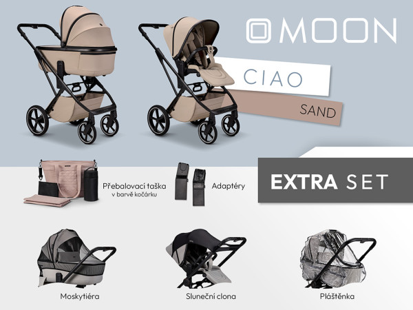 MOON Kombinovaný kočík CIAO EXTRA set - Sand