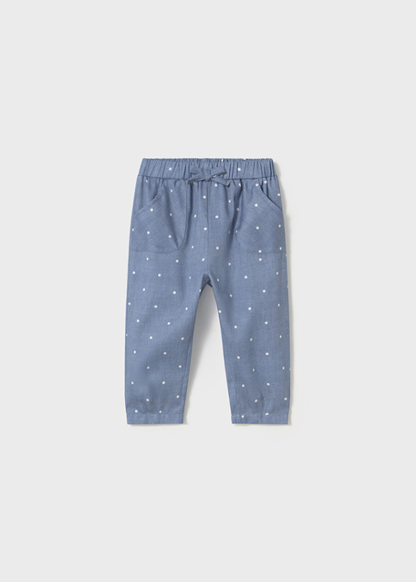 Mayoral Dievčenské nohavice Baby Girl Blue 18M