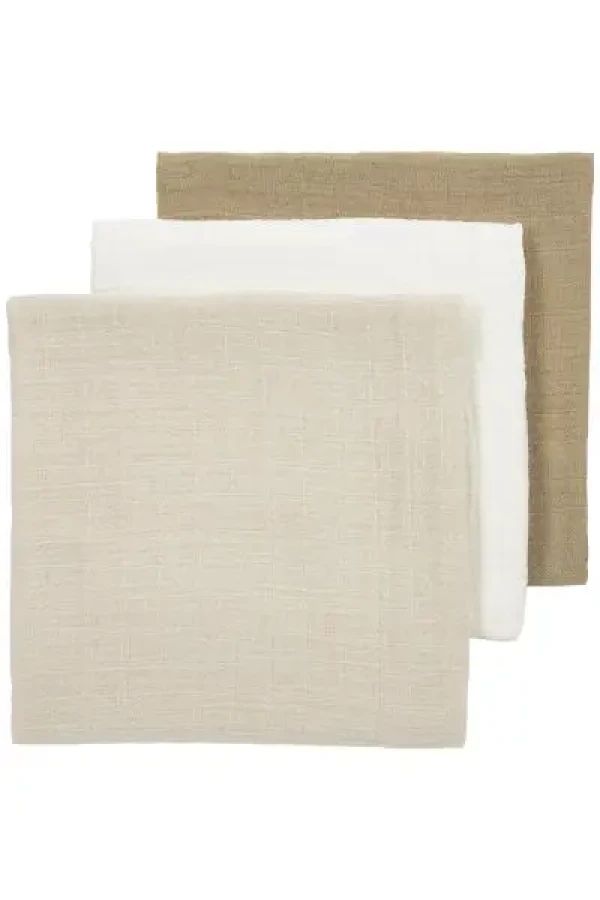 Mušelínové pleny 3-balení - Offwhite/soft sand/taupe