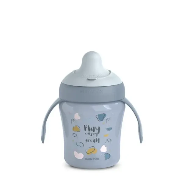 SUAVINEX | Nerozlitný hrníček BEAR 200 ml - MODRÝ