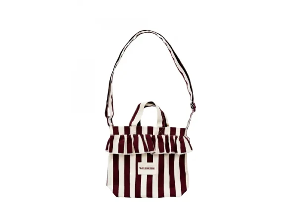 WILDRIDE Taška mini cez rameno  Bordeaux Stripe