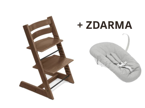 Stolička Stokke Tripp Trapp Classic Collection Warm Brown + newborn set ZDARMA
