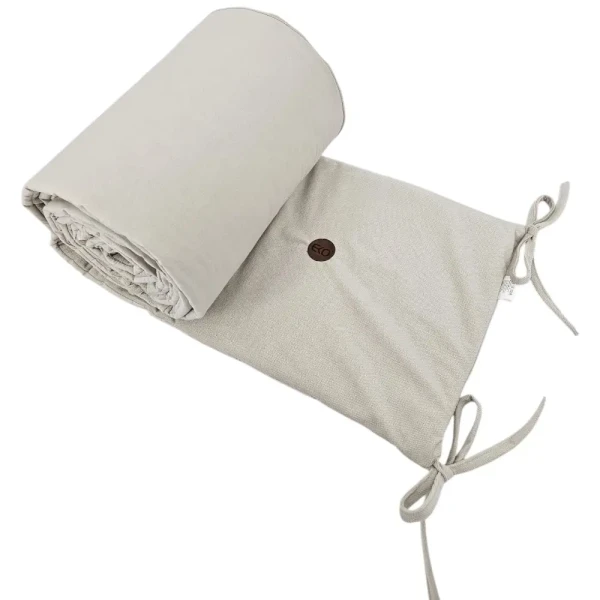 EKO Mantinel do postieľky bavlnený Velvet Light Beige 360cm