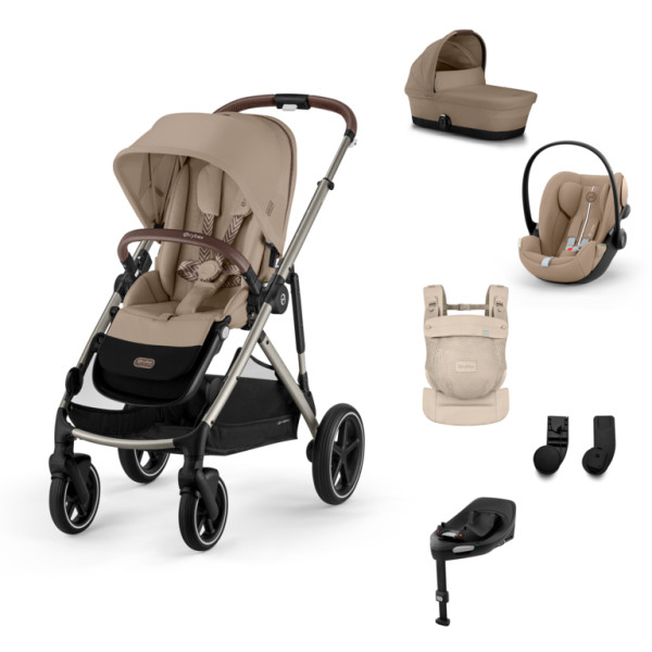Cybex Gazelle S BUNDLE SET M + nosič AMYA 2026 -  Almond Beige - Taupe Rám
