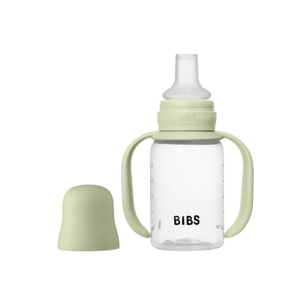 BIBS dětská láhev se silikonovým náustkem 150 ml sage