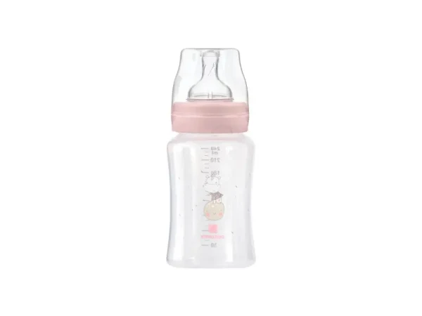 KikkaBoo Kojenecká láhev 240ml 3m+ Hippo Dreams Pink