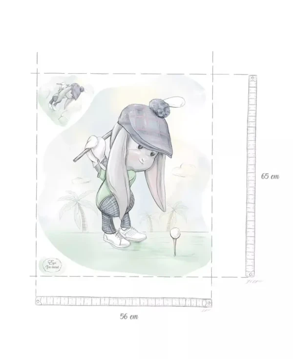 EFFIKI Samolepka na zeď, Effik golfista XL