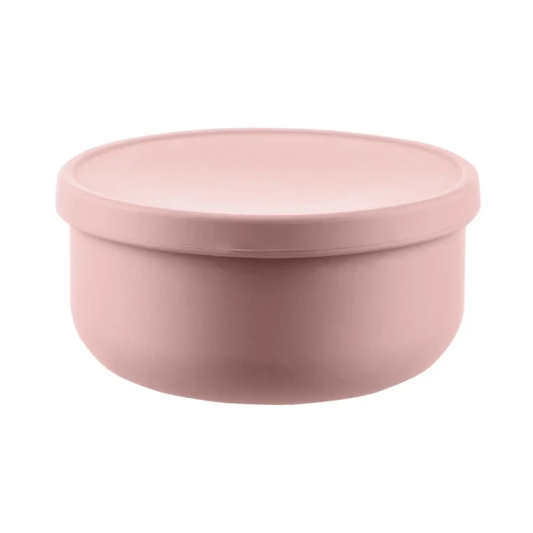 Zopa Silikónová miska s viečkom, Old Pink
