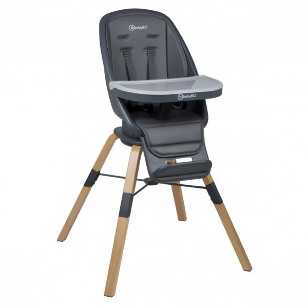 BabyGo Jídelní židlička CAROU 360° Grey