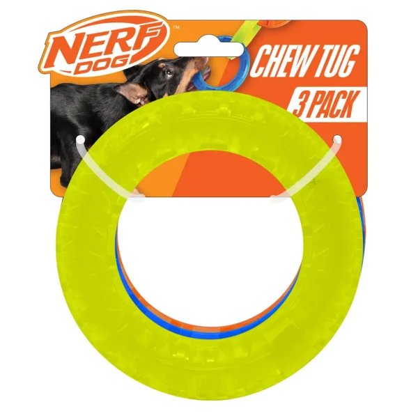 NERF DOG Hračka pre psov 3 ks priehľadných kruhov so spikami EXO 12,5 cm