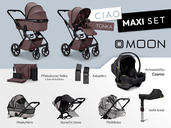 MOON Kombinovaný kočík CIAO MAXI set - Tonka