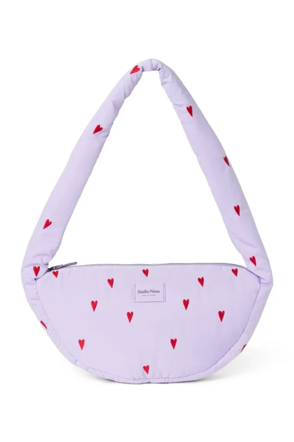 STUDIO NOOS - Puffy Mini Cross Body Bag Purple Hearts