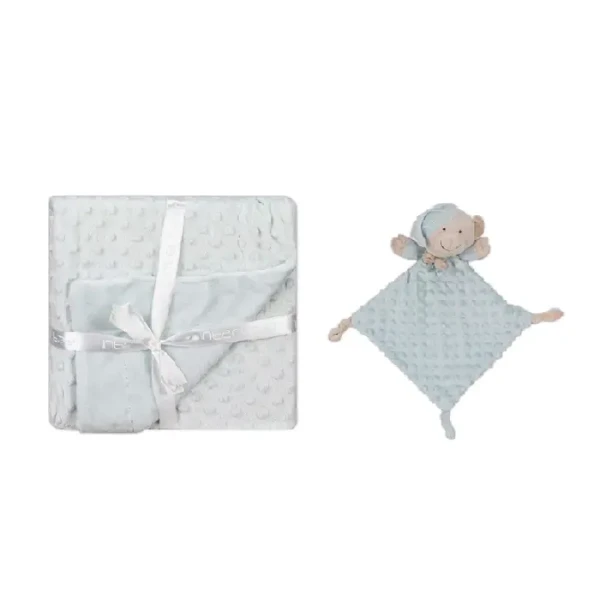 INTERBABY | Deka měkká kuličky+ přítulka - zelená