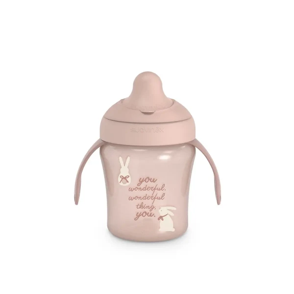 SUAVINEX Nerozlievací hrnček WONDERLAND NEW 200 ml - ružový
