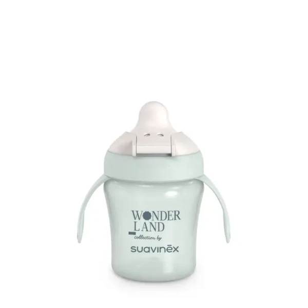 SUAVINEX | Nerozlitný hrníček WONDERLAND 200 ml - ZELENÝ