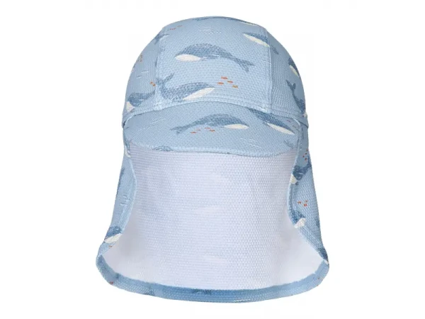 Little Dutch Plážová šiltovka s ochranou krku Ocean Splash veľ. 1