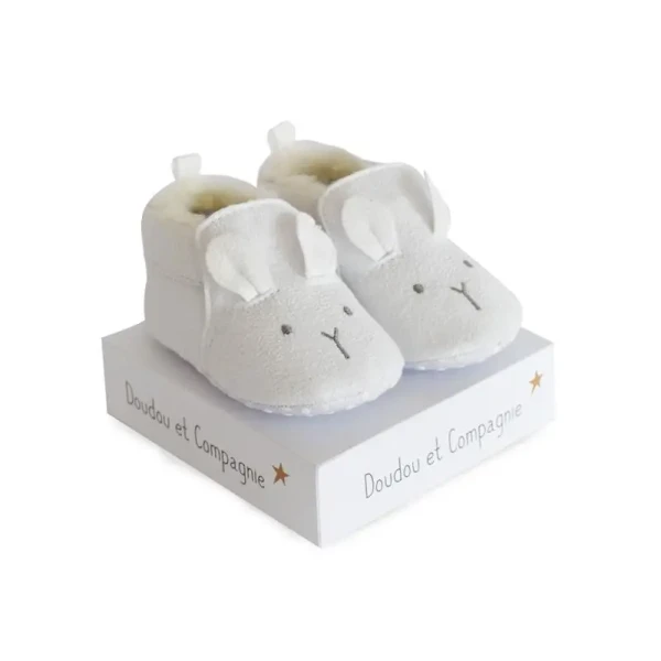 DC3707 Doudou et Compagnie Capáčky Zajíček bílý 