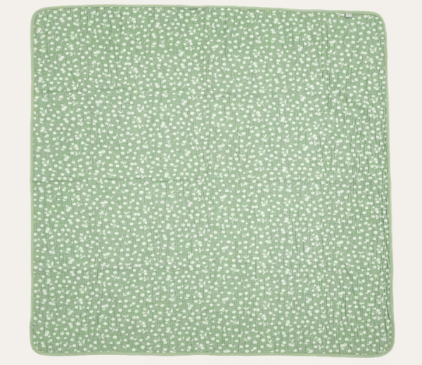 Stokke Obojstranná mušelínova zavinovačka 110x110 cm Sage green berries