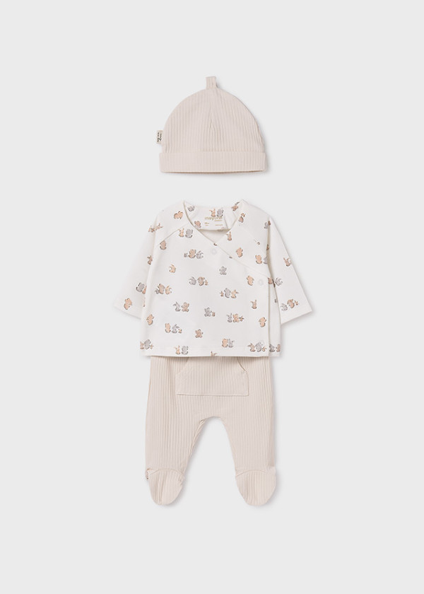Mayoral Dojčenská súprava 3-dielna Babycare Natural 6-9M