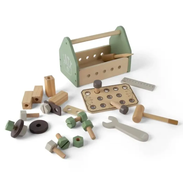 DANTOY Playful Wood dřevěný box s nářadím 26ks 36m+