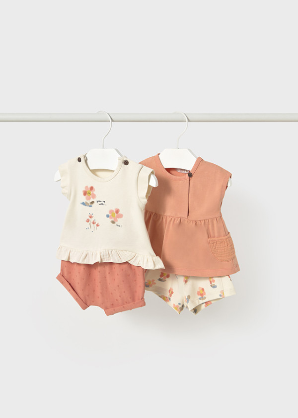 Mayoral Dojčenská súprava 4-dielna Layette Girl Peach 6-9M
