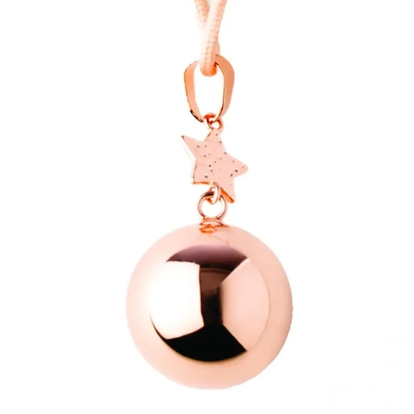 Bola Těhotenská rolnička FANTASY Rose gold star