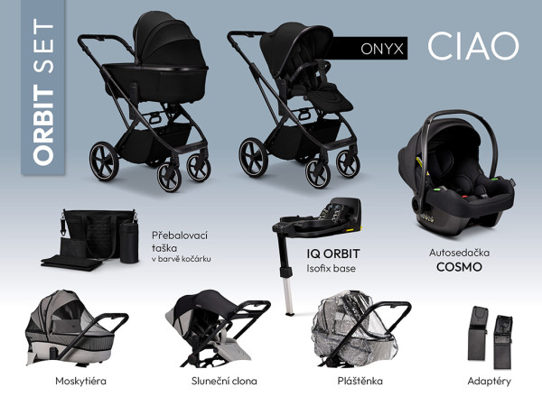 MOON Kombinovaný kočík CIAO ORBIT set - Onyx