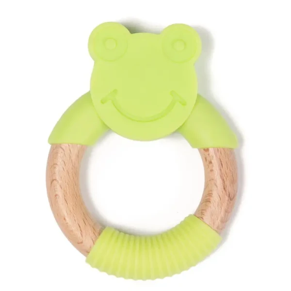 BO Jungle Kousátko B-TEETHER ANIMAL WOOD Green Frog