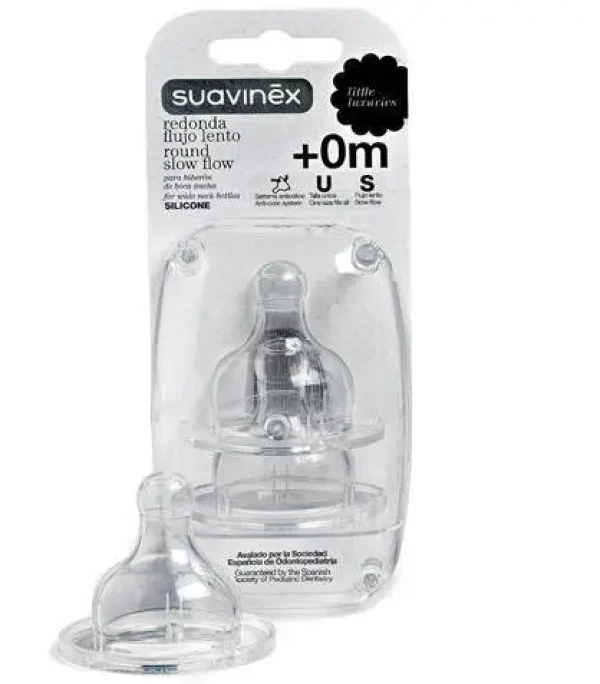 SUAVINEX | SAVIČKA ŠIROKOHRDLÁ Silikon UNI/S - 2 ks
