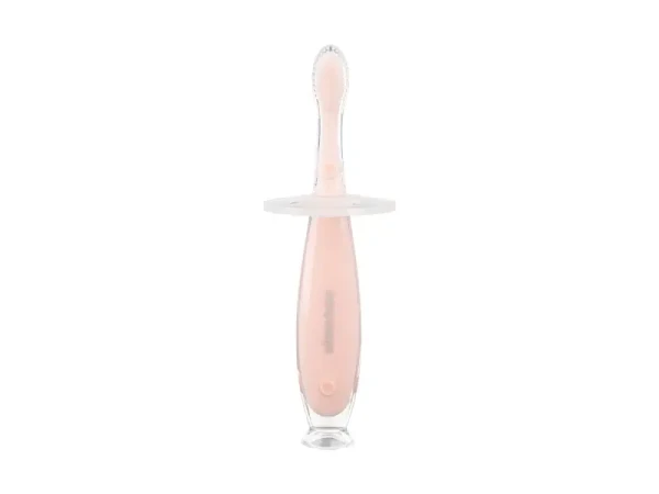 KikkaBoo Silikonový kartáček s přísavkou Softy Pink