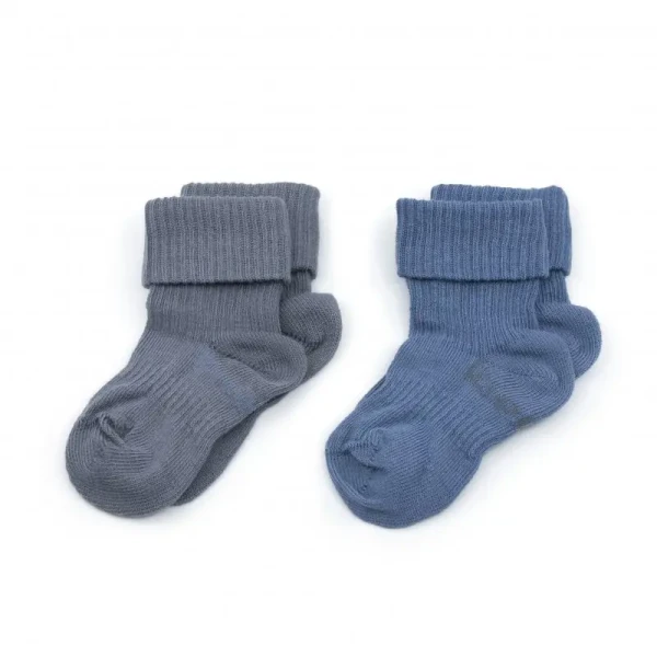 KipKep Dětské ponožky Stay-on-Socks 12-18m 2páry Denim Blue