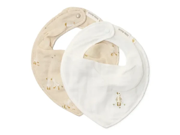 Little Dutch Podbradník bandana 2 ks Husa Newborn Naturals