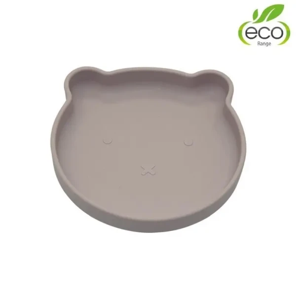 BO Jungle Silikonový talíř s přísavkou Bear Pastel Pink