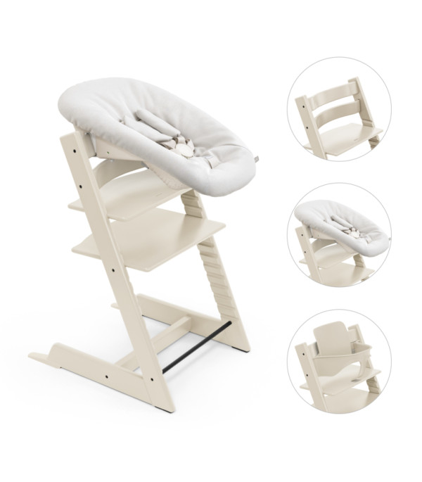 Stokke Tripp Trapp Bundle Stolička + baby set + newborn set Vanilla White
