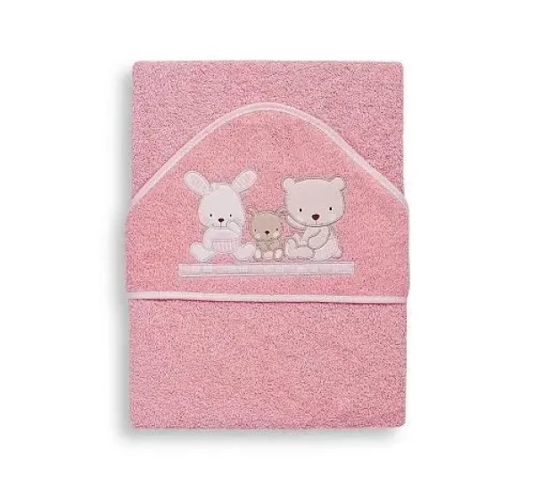 INTERBABY | Osuška froté LOVE - RŮŽOVÁ