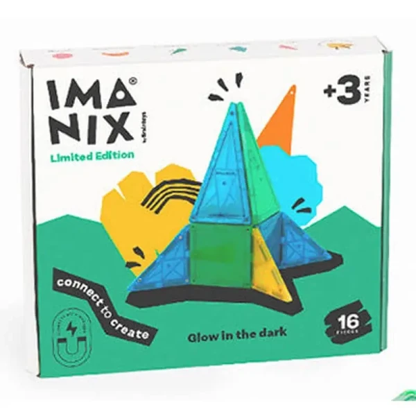 IMANIX MAGNETICKÁ STAVEBNICA GLOW IN THE DARK - 16 KUSOV