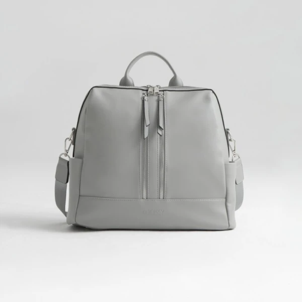 JOISSY Mini batoh a taška na kočiarik 2v1 Cool Grey/Silver