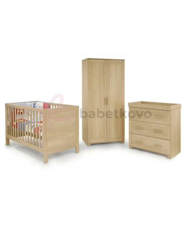 BabyStyle Monaco Detská izba (set: postieľka, komoda, skriňa)