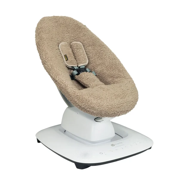 Ochranný luxusní potah na lehátko 4Moms Mamaroo 5 UKJE Teddy Taupe huňatý hnědý
