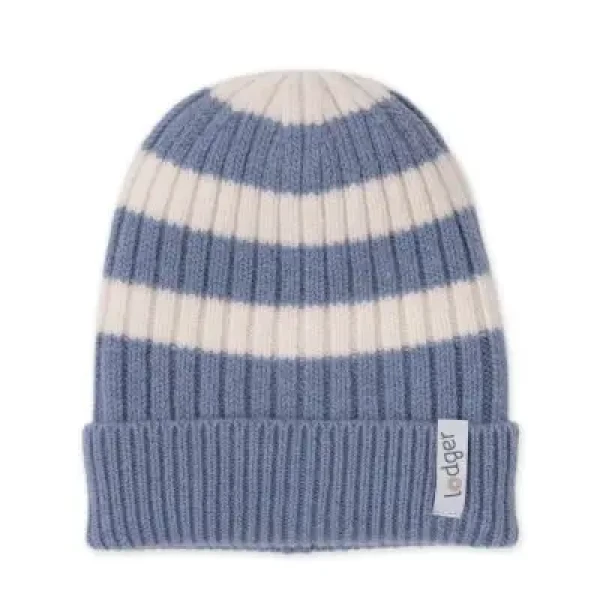 LODGER Čiapka Stripe Merino Stone 0 - 3 mesiace