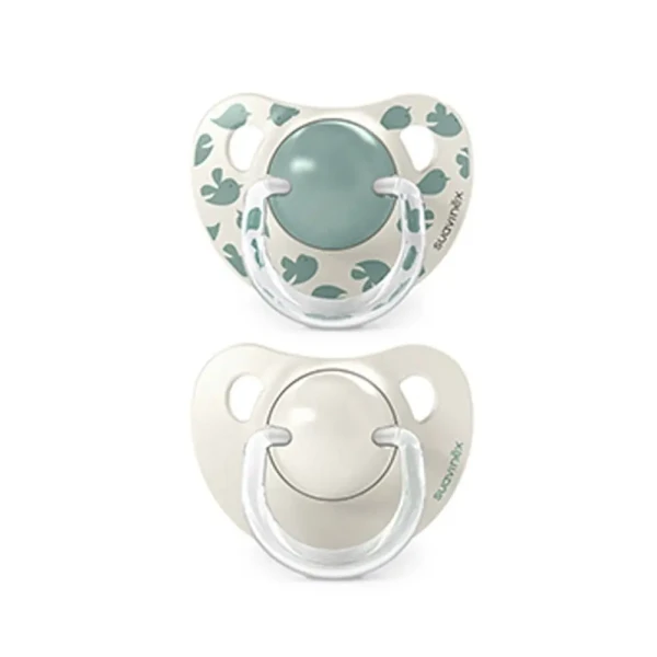 SUAVINEX Cumlík anatomický silikon 6/18 m 2 ks BIRDIES - zelený